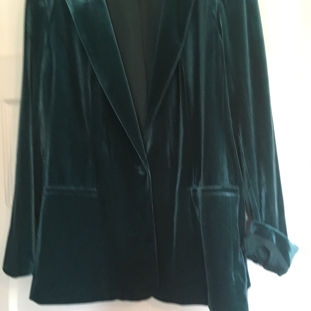 Pictures don’t do this soft velvety shiny jacket justice!